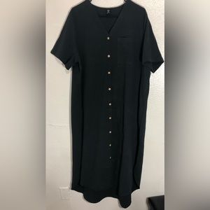 Women’s Shein Curve Dress long maxi cotton casual w/buttons, approx. 51”…